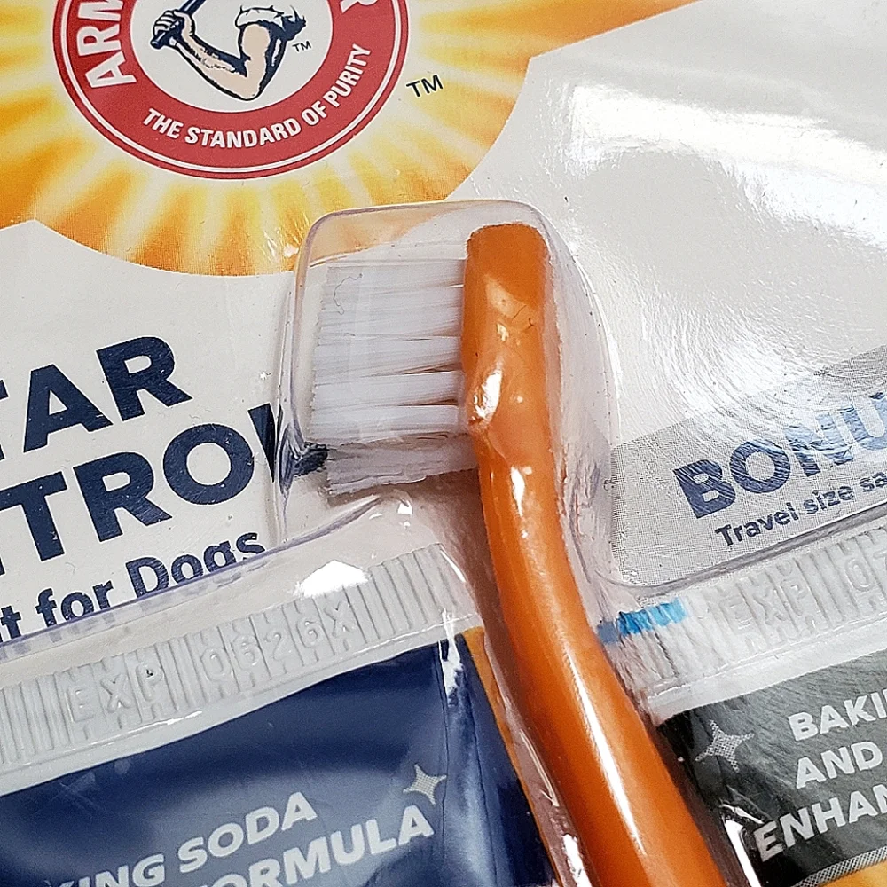 Arm & Hammer 4-Piece Tartar Control Toothpaste and Brush Set Dental Kit for Dogs